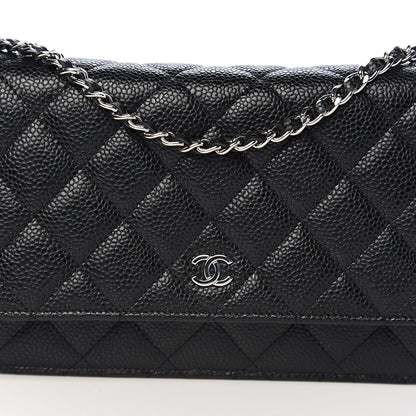 Chanel Caviar Quilted Wallet On Chain WOC Black 10 of 11