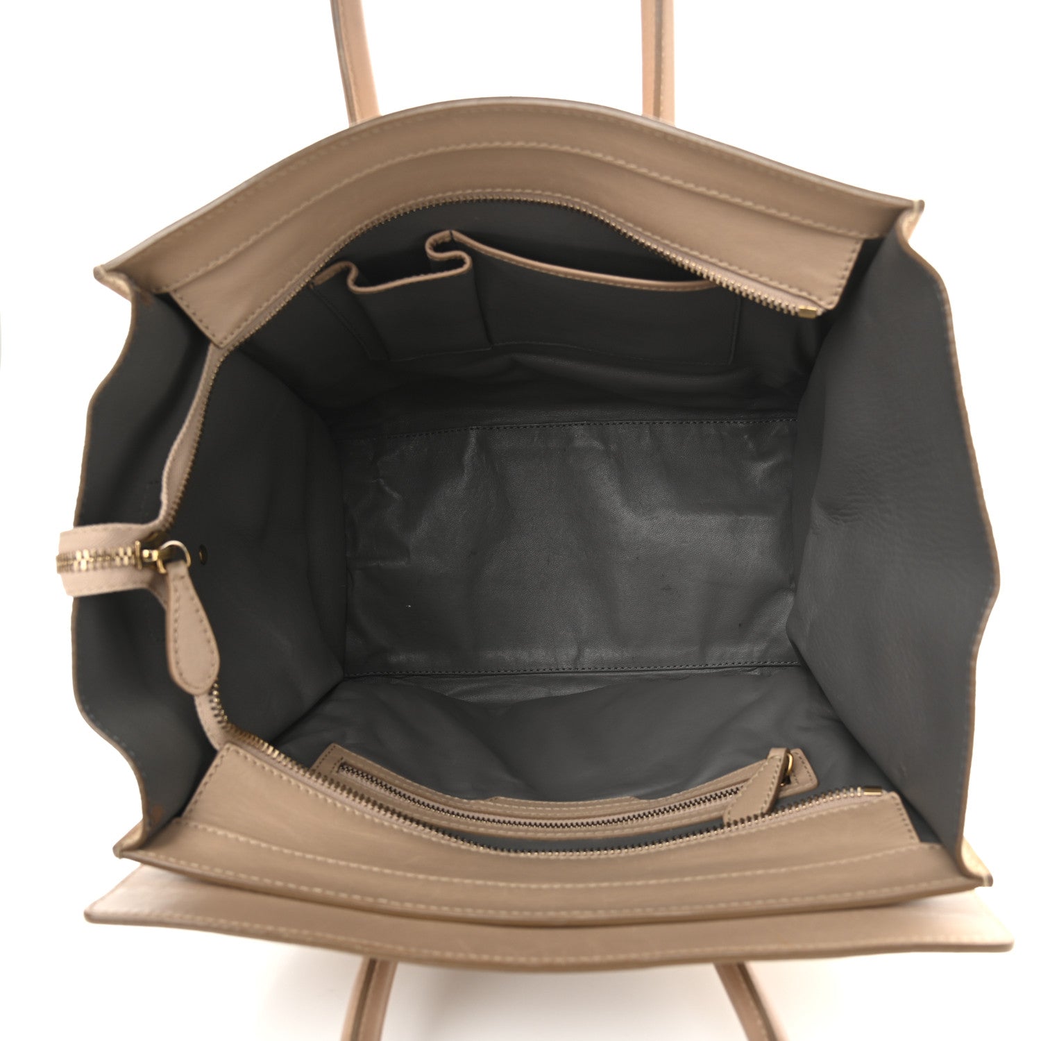 Celine Smooth Calfskin Suede Mini Luggage Camel 2 of 15