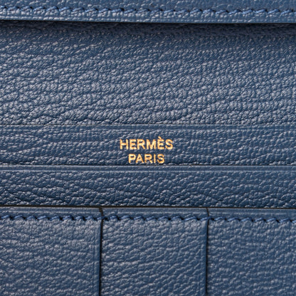 Hermes Chevre Mysore Bearn Gusset Wallet Bleu Agate 6 of 7