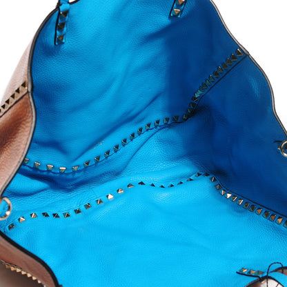 Valentino Garavani Grained Calfskin Medium Rockstud Reversible Tote Parrot Light Cuir 6 of 8