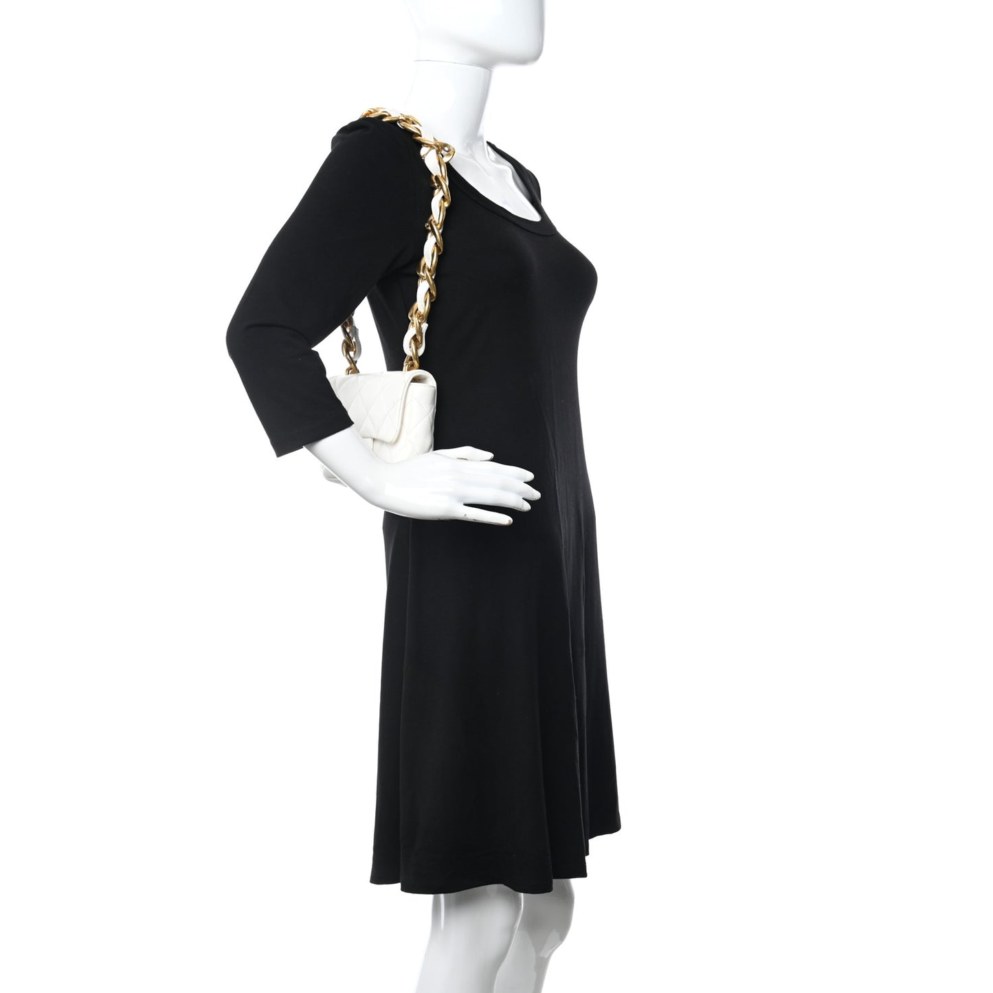 Lambskin Quilted Mini Funky Town Flap White