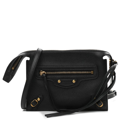 Balenciaga Grained Calfskin Neo Classic Gold Hardware Multipouch Black 1 of 9