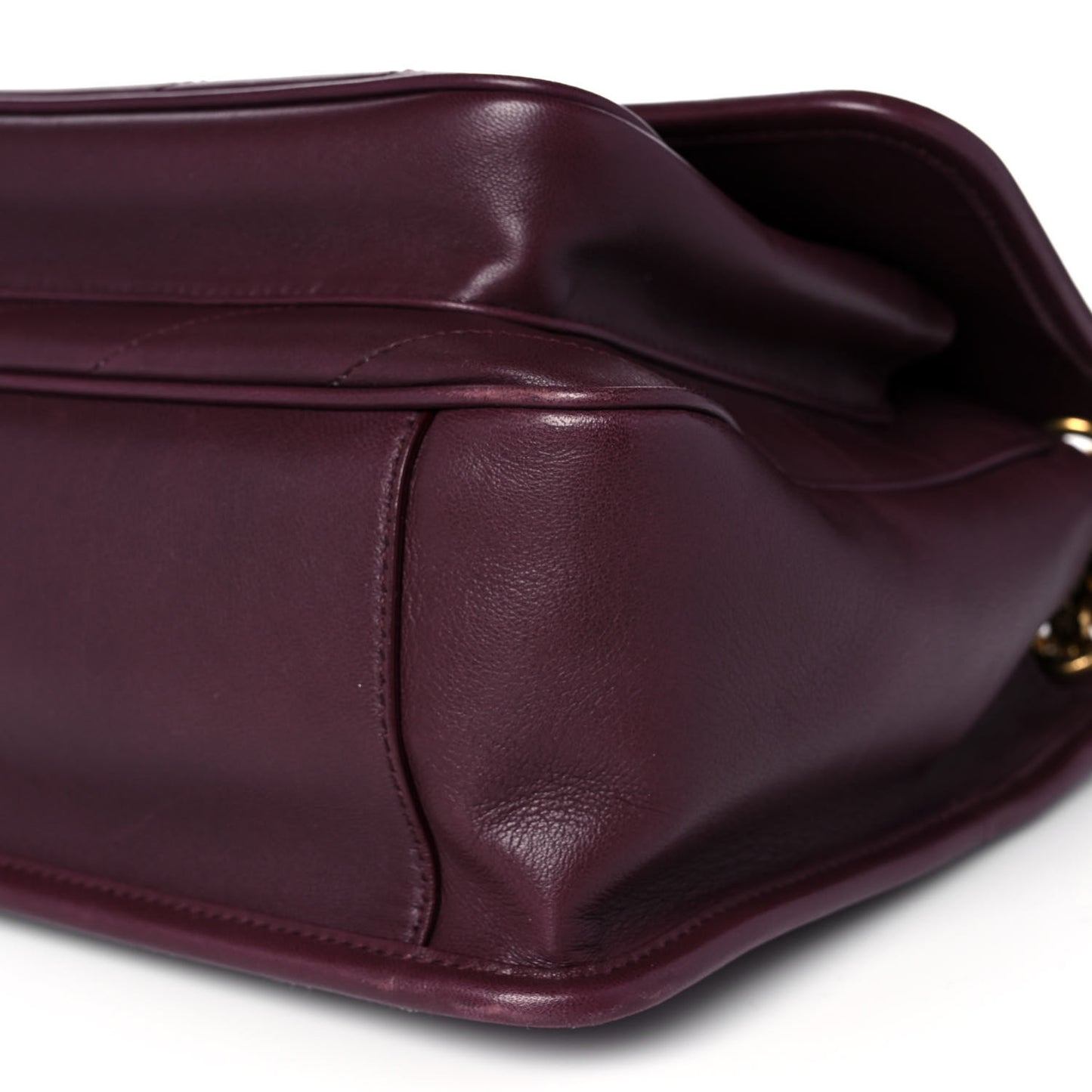 Lambskin Matelasse Monogram Medium Niki Chain Satchel Burgundy