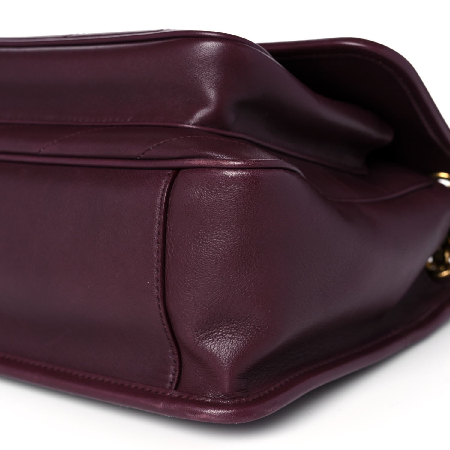 Saint Laurent Lambskin Matelasse Monogram Medium Niki Chain Satchel Burgundy 8 of 10