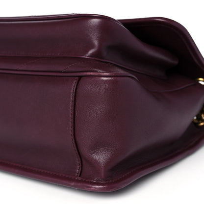 Saint Laurent Lambskin Matelasse Monogram Medium Niki Chain Satchel Burgundy 8 of 10