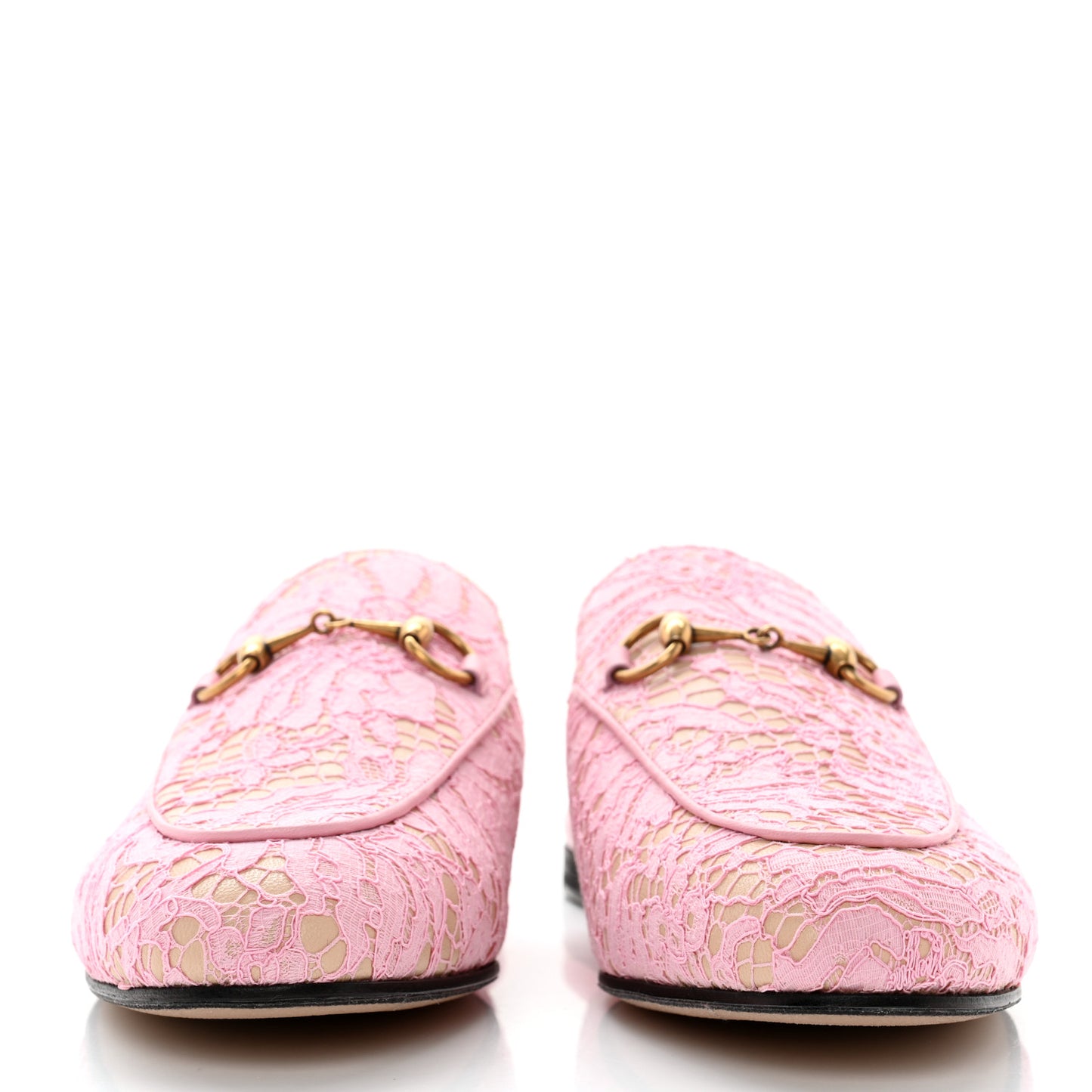 Lace Malaga Kid Womens Princetown Slippers 37.5 Sugar Pink Skin Rose