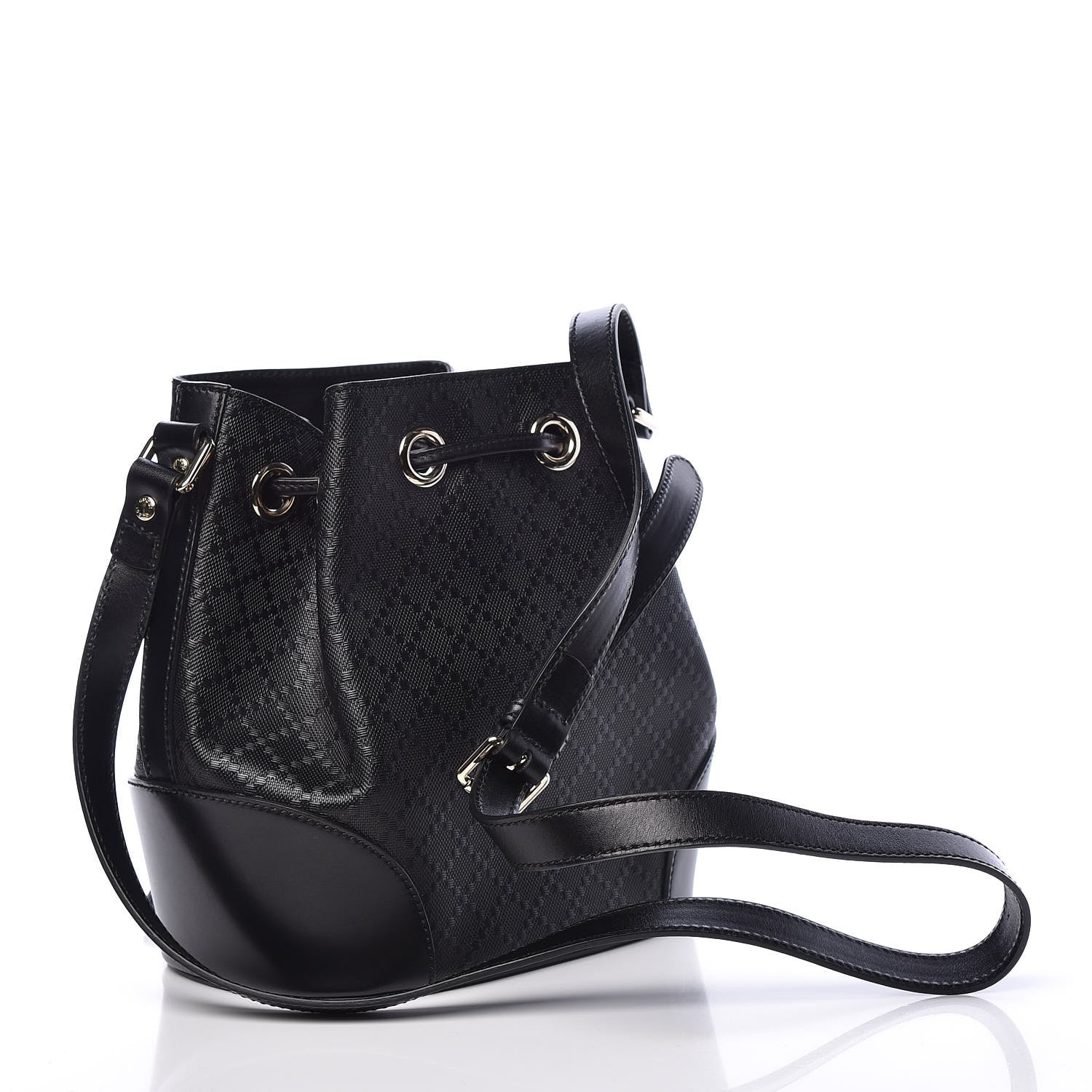 Gucci Bright Diamante Small Bucket Bag Black 3 of 11