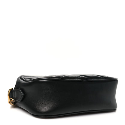 Gucci Calfskin Matelasse Small GG Marmont Chain Shoulder Bag Black 4 of 10