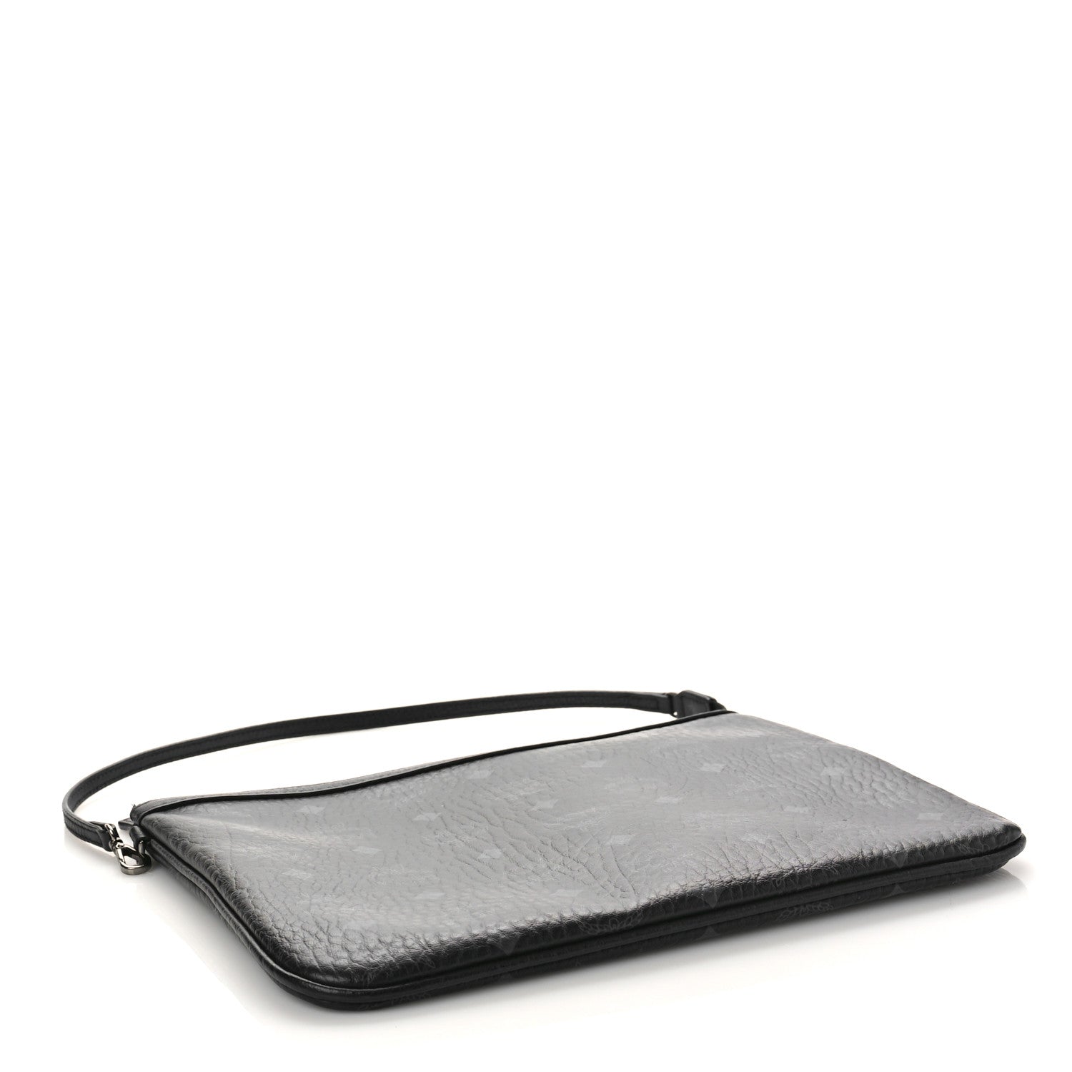 MCM Visetos Liz Shopper Tote Pouch Black 4 of 10
