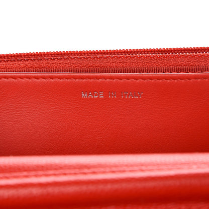Chanel Caviar Chevron Quilted Wallet On Chain WOC Red 7 of 9