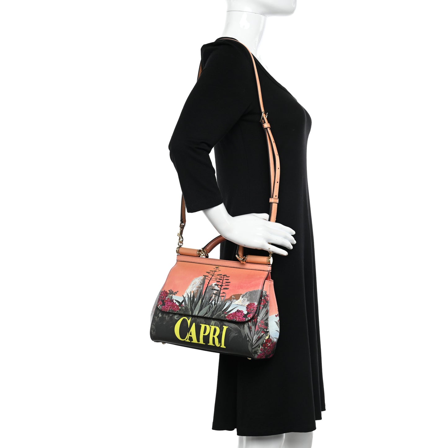 Dauphine Capri Printed Medium Miss Sicily Satchel Multicolor