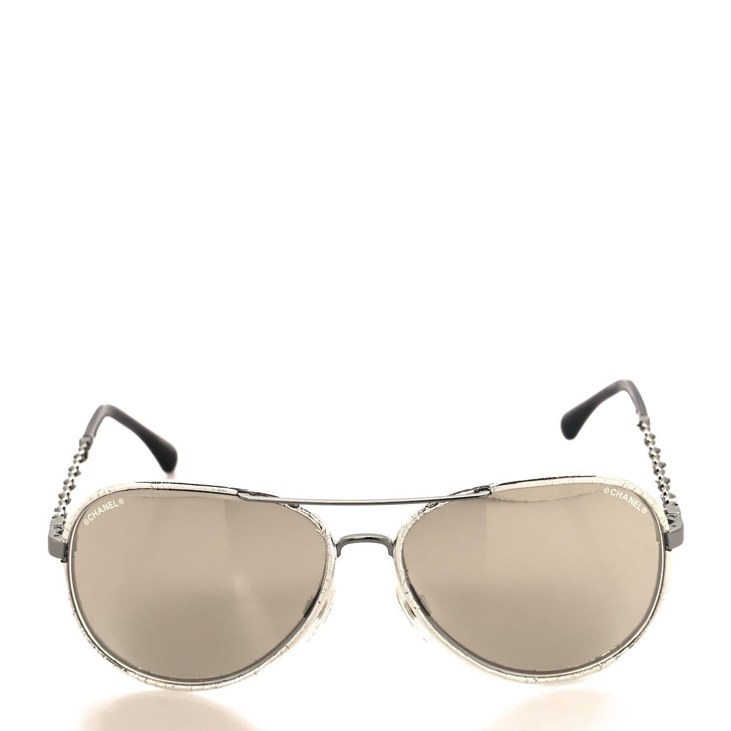 Chanel Metal Polarized Pilot Winter Sunglasses 4219-Q Silver 2 of 8