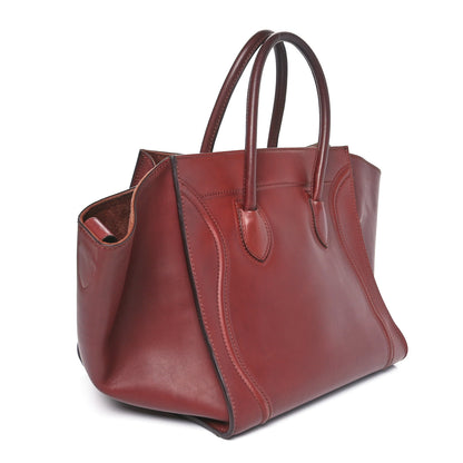 Celine Supple Calfskin Medium Phantom Luggage Burgundy 3 of 10