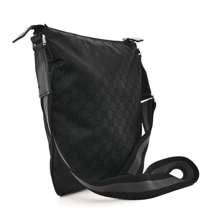 Gucci Nylon Monogram Small Flat Messenger Bag Black 3 of 15