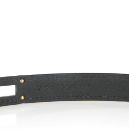 Hermes Epsom Kelly Double Tour Bracelet M Black 6 of 7