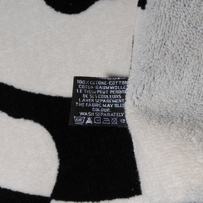 Chanel Cotton Clover Beach Towel Black/White 5 of 5
