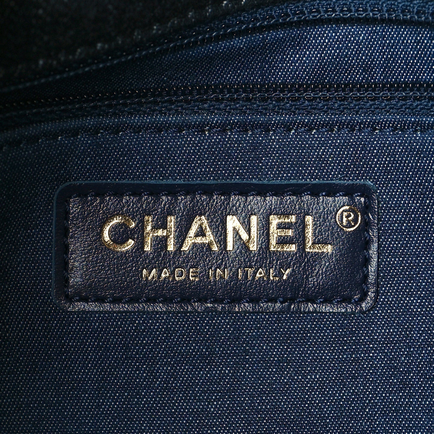 Denim Quilted Medium CC Funky Town Flap Dark Blue