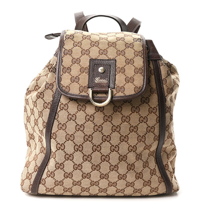 Gucci GG Monogram Flap Backpack Brown 1 of 10