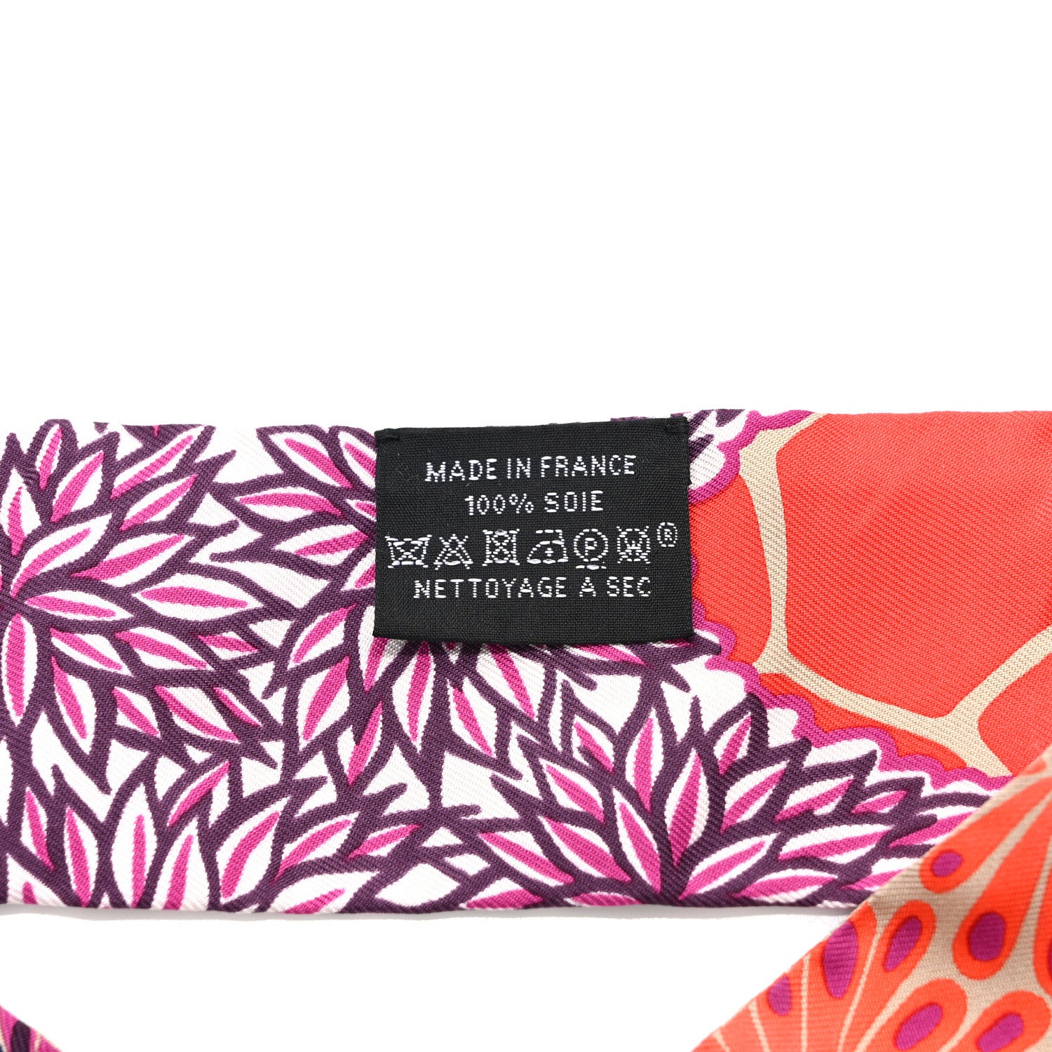 Hermes Silk The Three Graces Twilly Vermillion Fuchsia 4 of 4