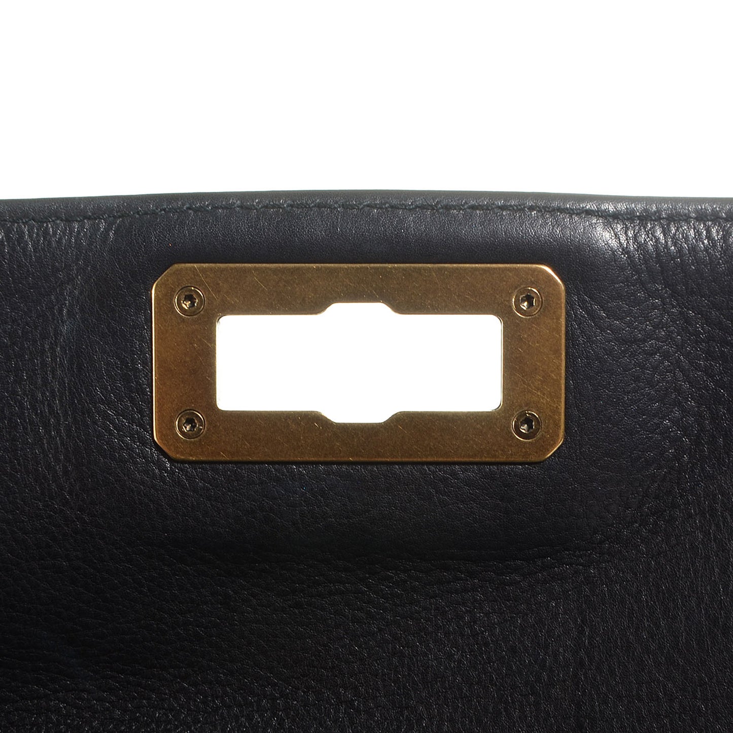 Leather Medium Happy Shoulder Bag Black