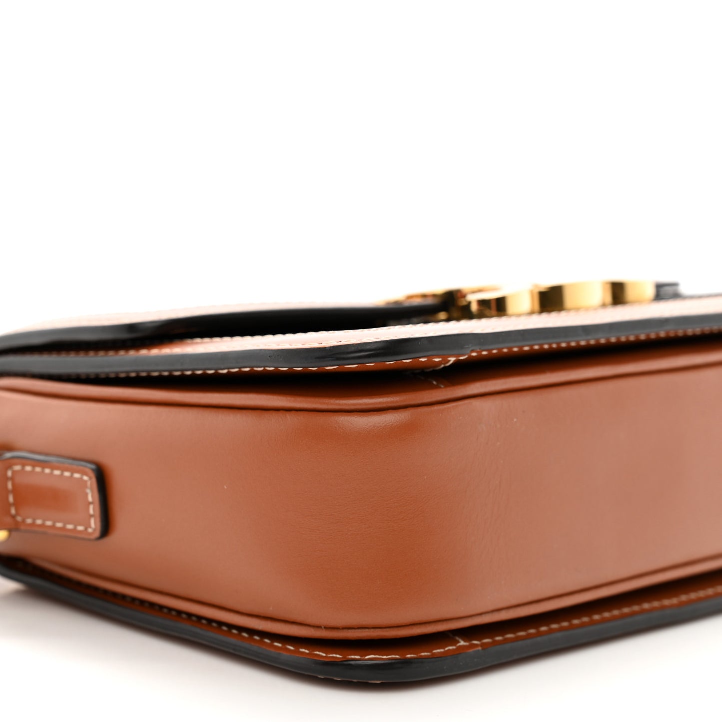 Calfskin Triomphe Canvas Teen Triomphe Bag Tan