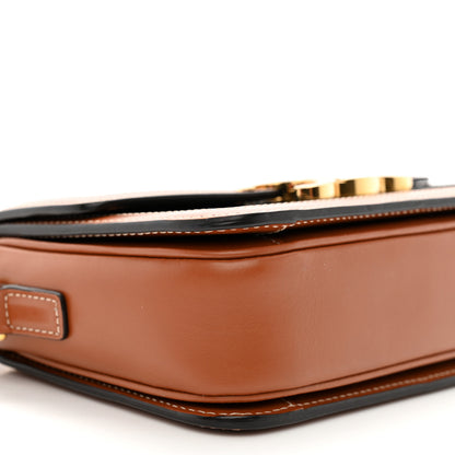 Celine Calfskin Triomphe Canvas Teen Triomphe Bag Tan 9 of 11