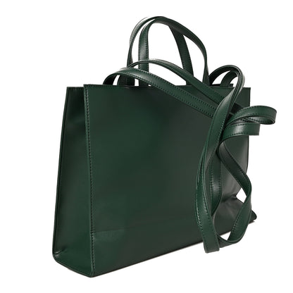 Telfar Vegan Leather Medium Shopping Bag Dark Olive 2 of 9