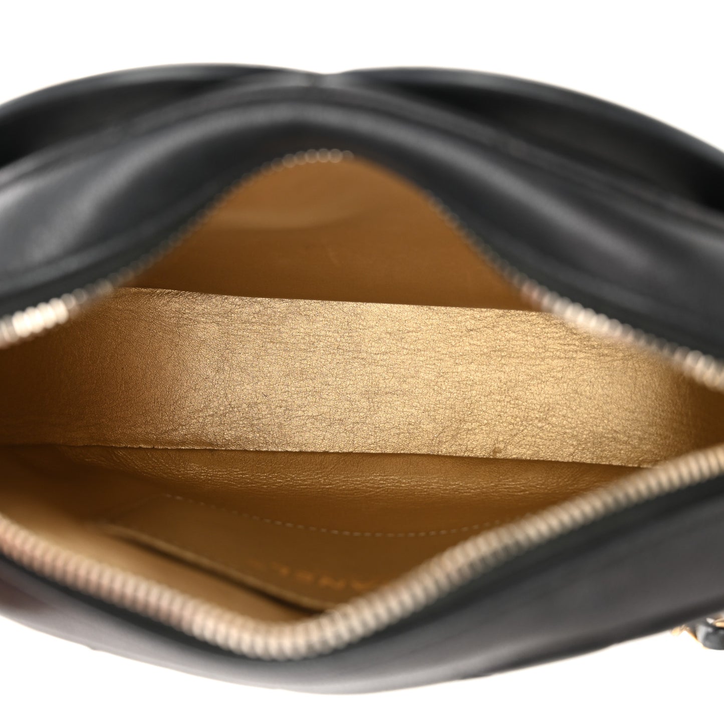 Lambskin Quilted Coco Midnight Camera Case Black