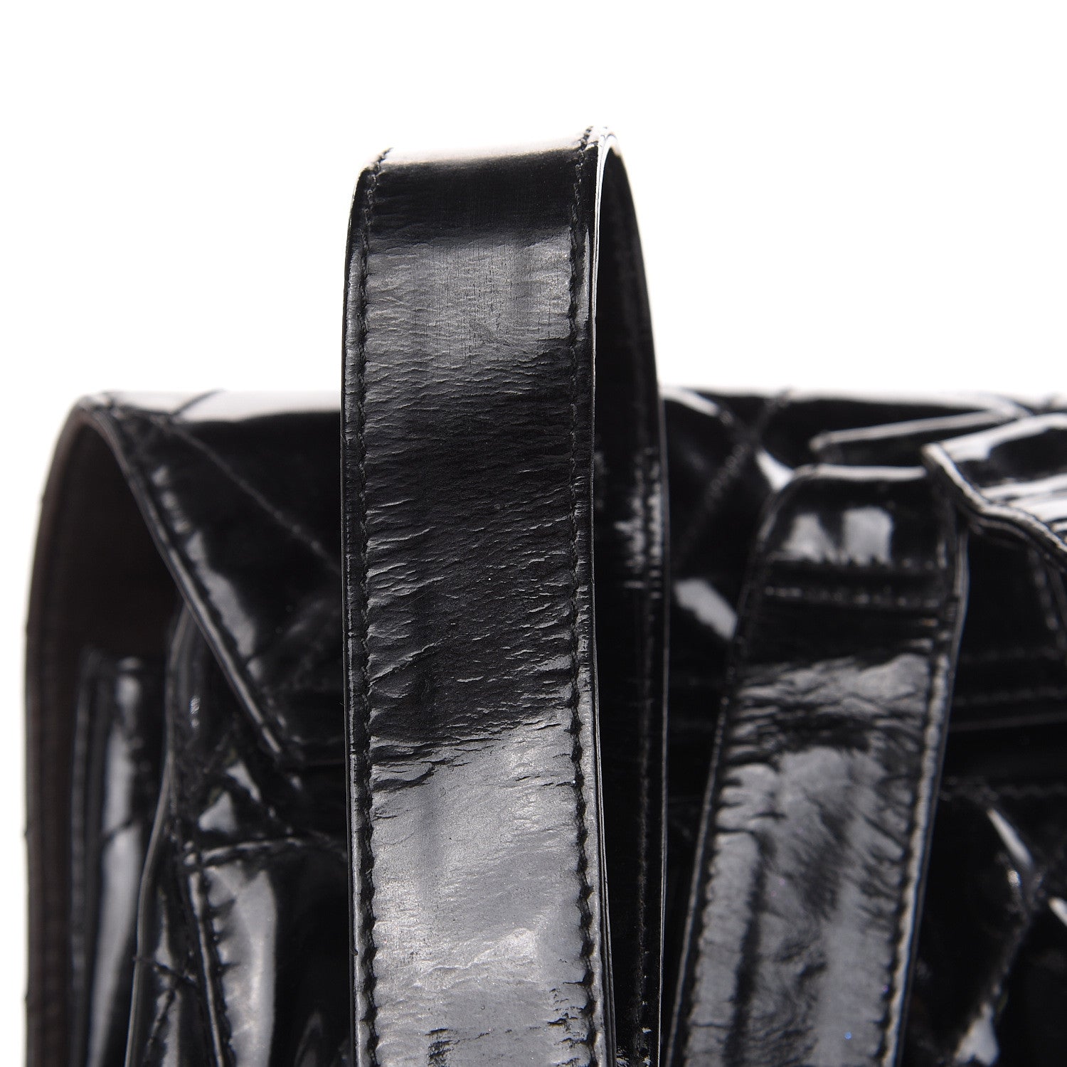 Chanel Patent Quilted Backpack Black 13 of 17