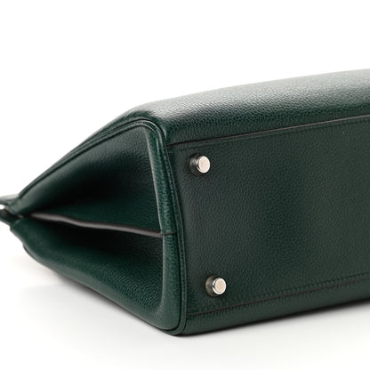 Gucci Grainy Calfskin Small Zumi Top Handle Bag Vintage Green 8 of 12