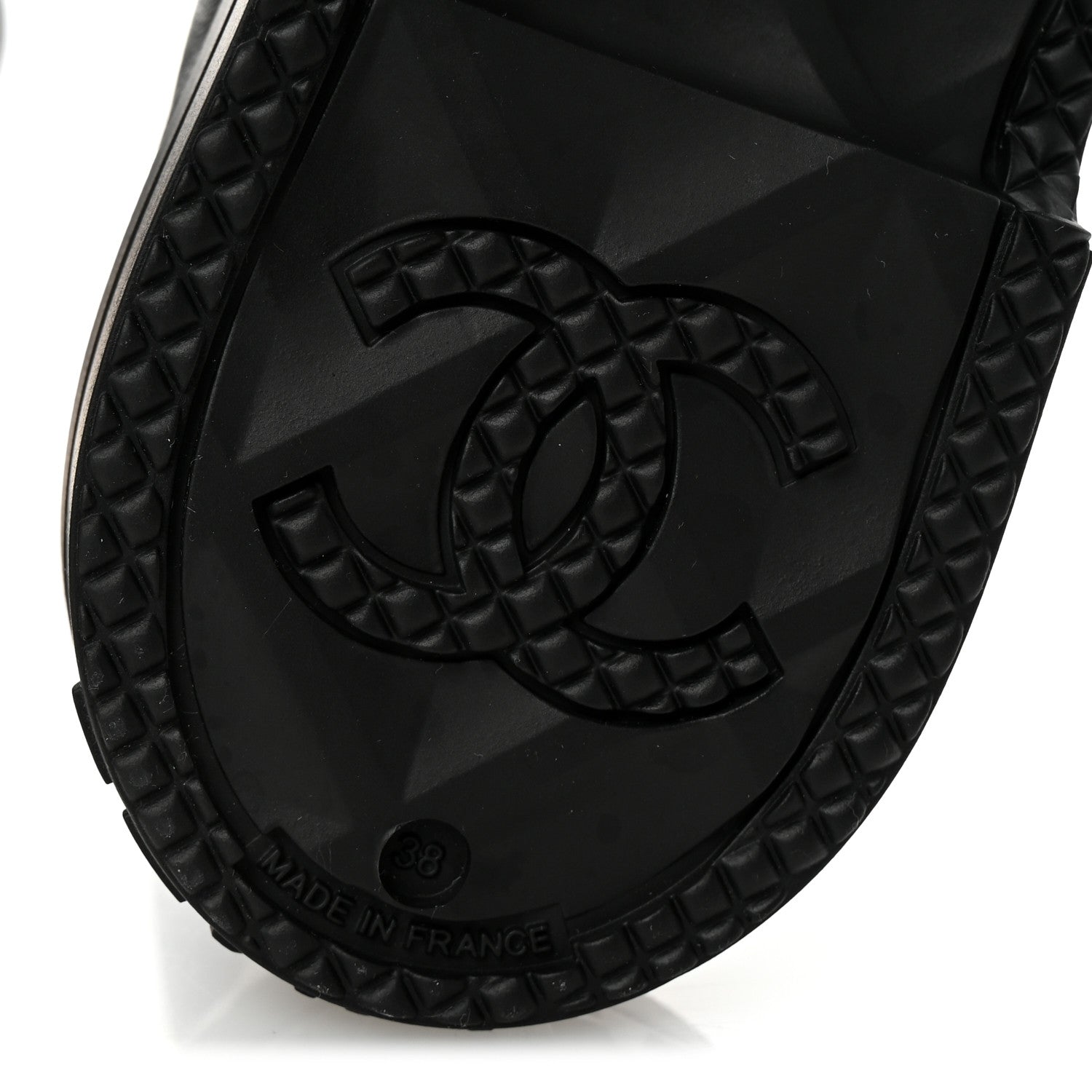 Chanel Caoutchouk CC High Boots 38 Black 7 of 9