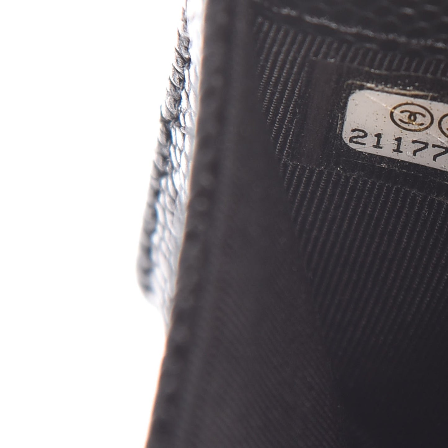 Caviar Quilted Flap Card Holder Black