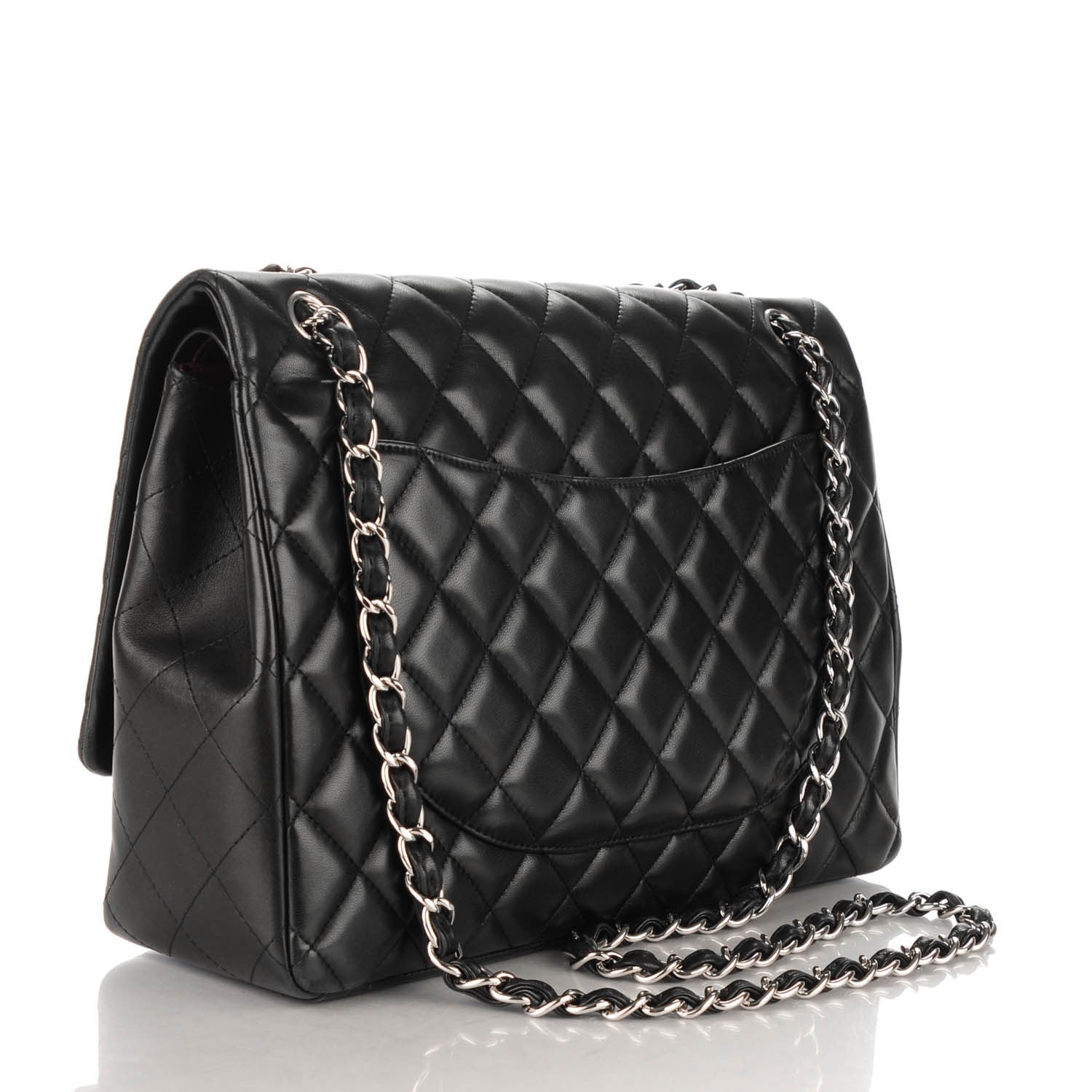 Chanel Lambskin Quilted Maxi Double Flap Black 3 of 8
