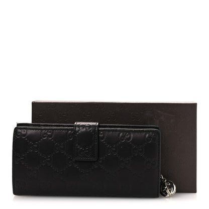 Gucci Guccissima Twins Continental Flap Wallet Black 9 of 9
