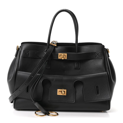 Balenciaga Smooth Calfskin Small Bel Air Carry All Bag Black 1 of 8