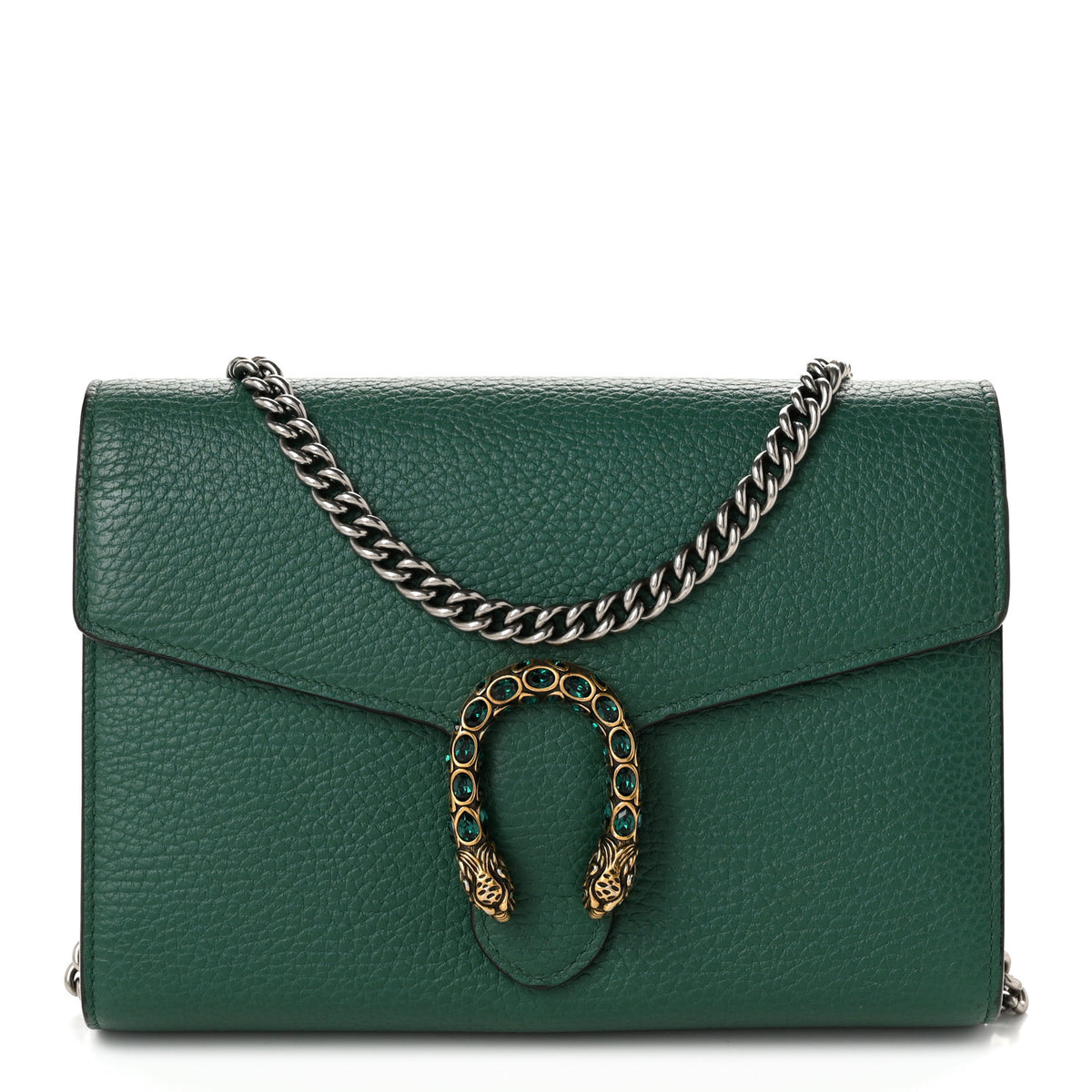 Calfskin Mini Dionysus Chain Wallet Emerald
