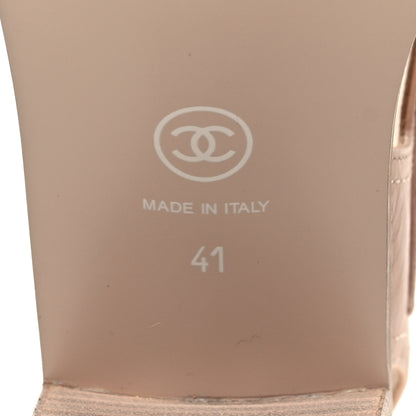 Chanel Calfskin Chain Sandals 41 Pink 7 of 8