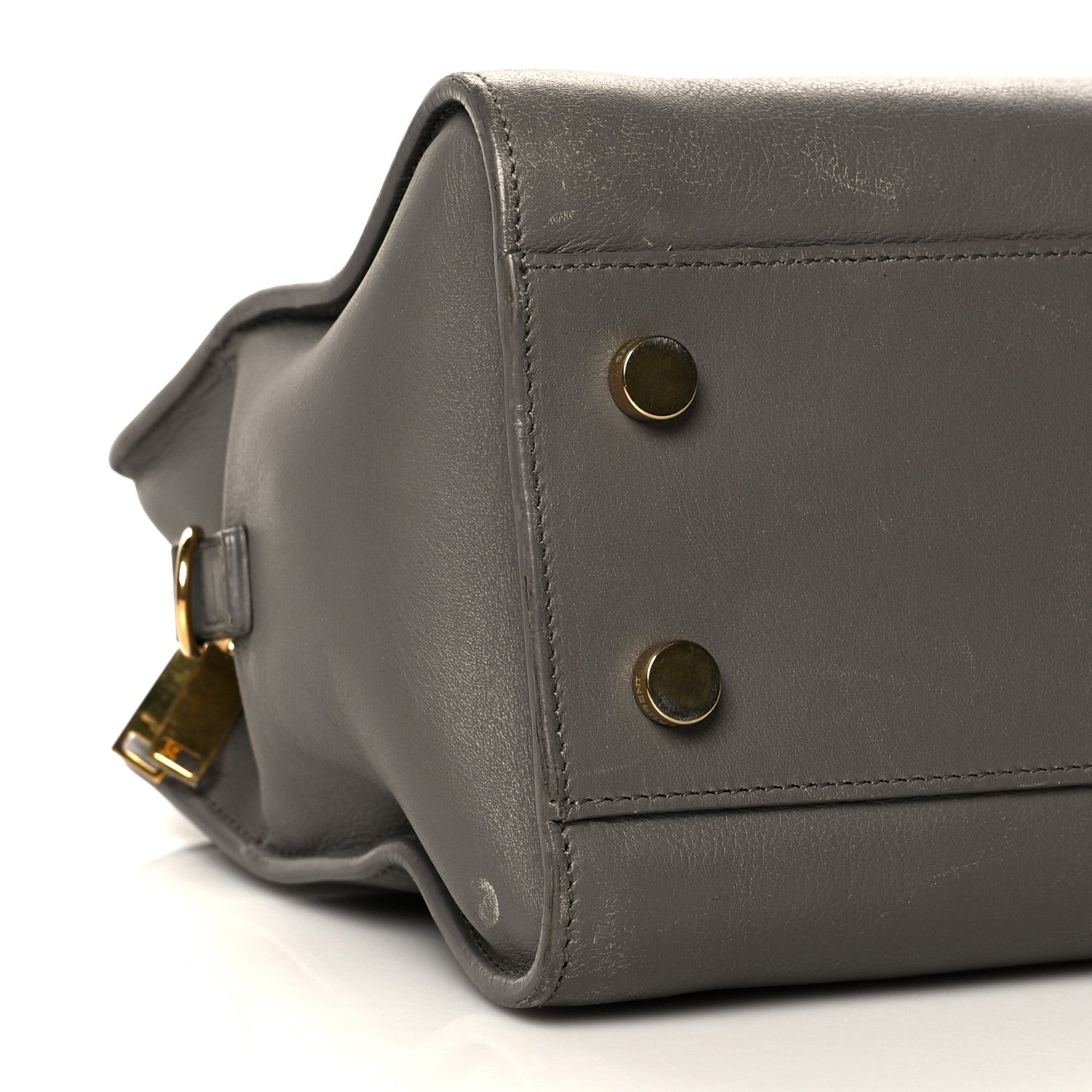 Saint Laurent Calfskin Monogram Baby Cabas Fog 8 of 22