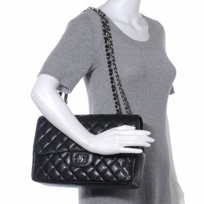 Chanel Caviar Jumbo Single Flap Black 2 of 9