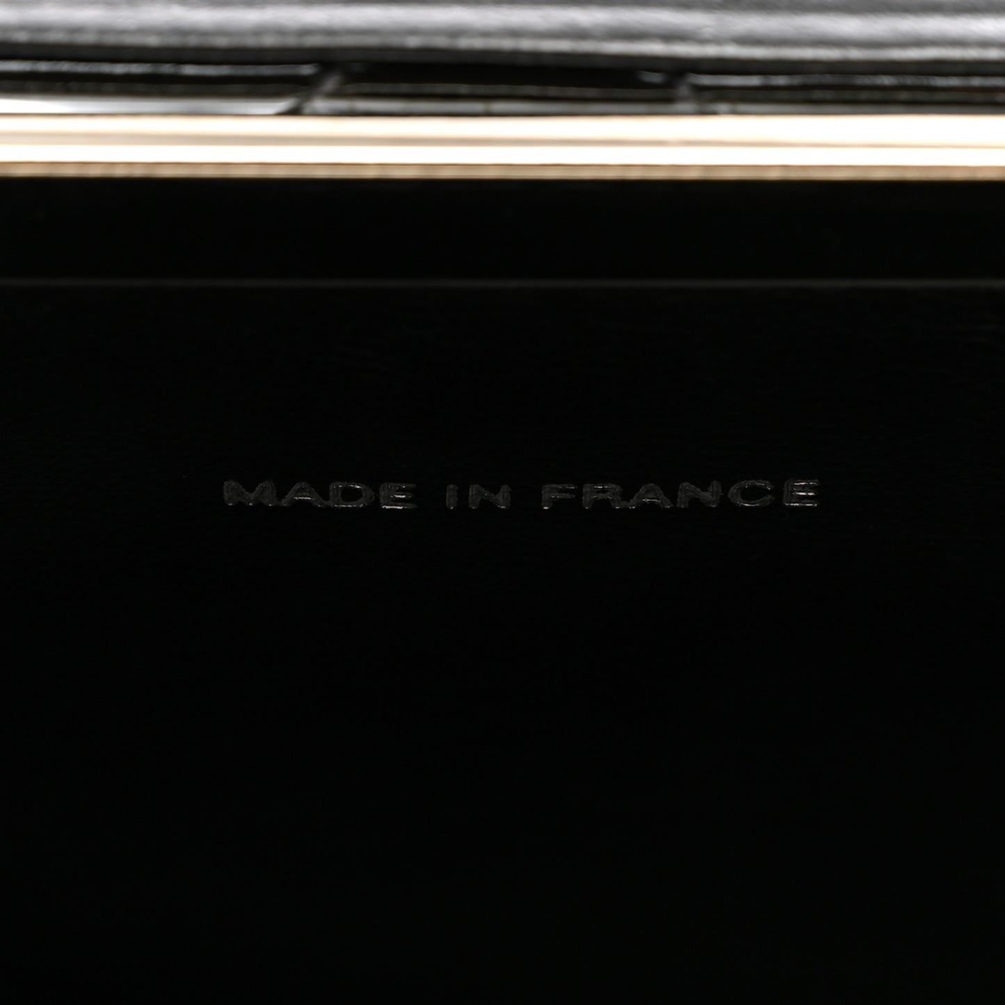 Patent Quilted Vanity Clutch Black