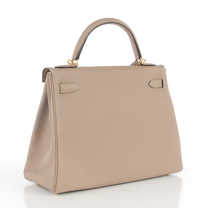 Hermes Togo Kelly Retourne 32 Gris Tourterelle 3 of 23
