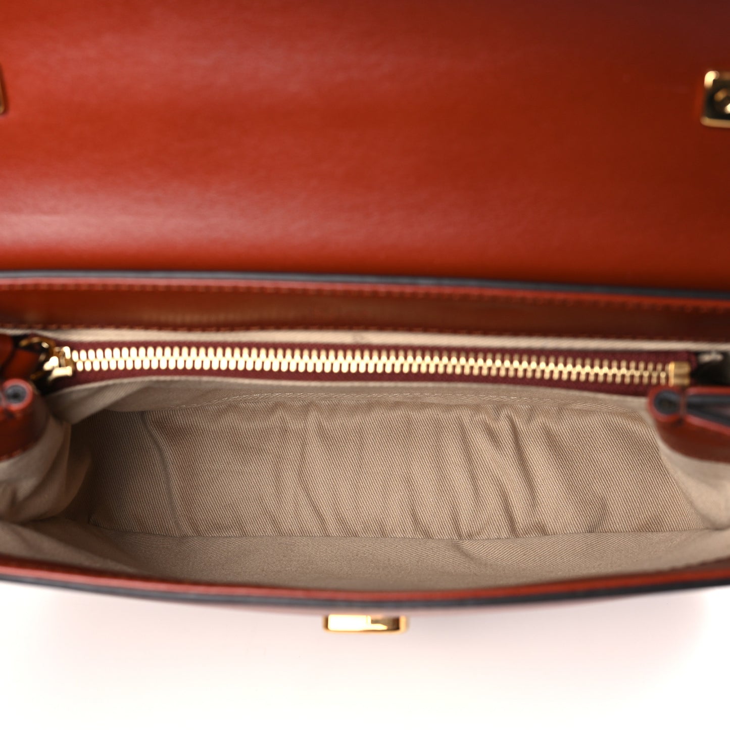 Calfskin Small C Double Carry Sepia Brown