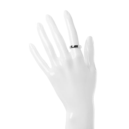 Cartier 18K White Gold 4mm Happy Birthday Band Ring 51 5.75 2 of 4
