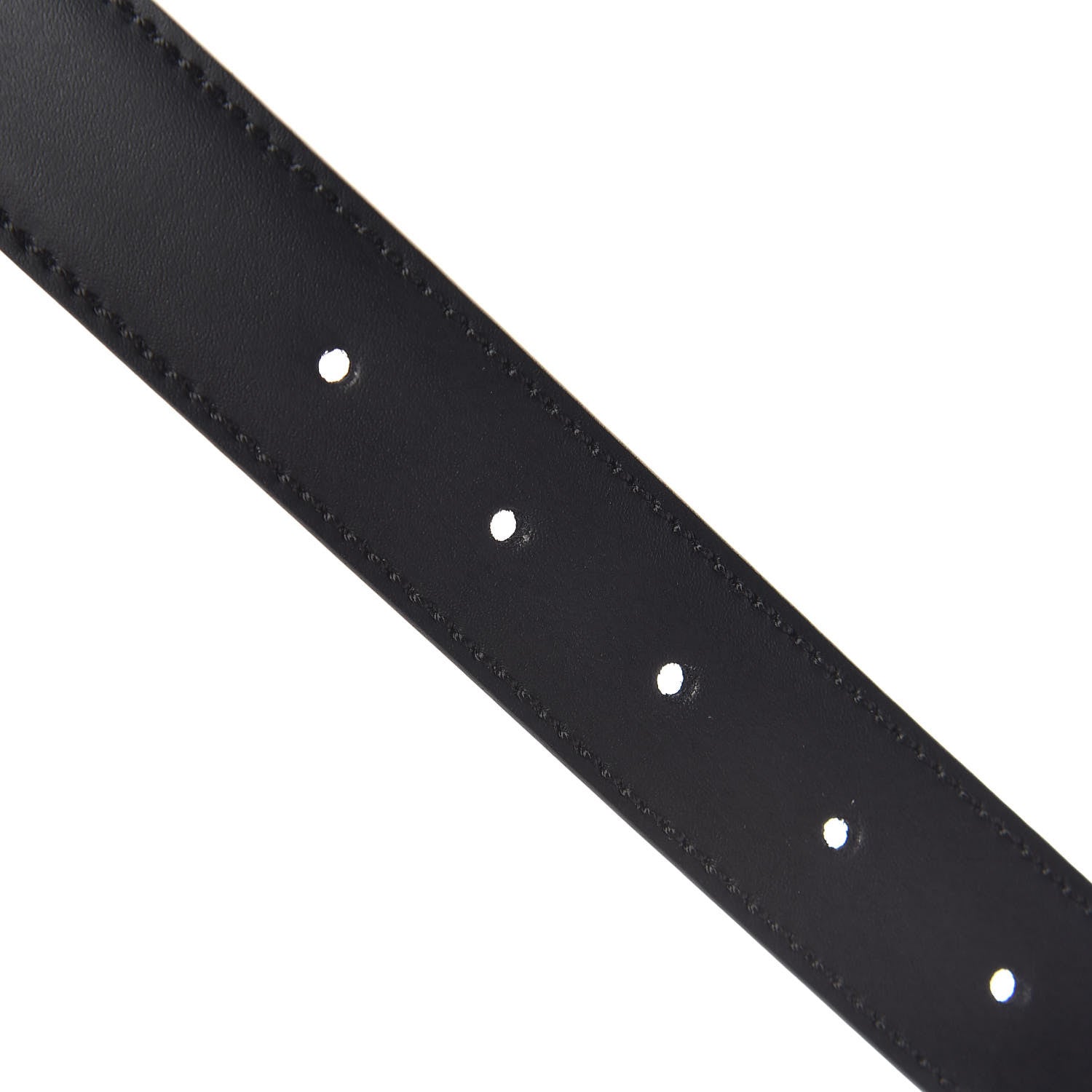 Fendi Vitello Liberty No Words Faces Reversible Belt 105 42 Black Asfalto 6 of 6