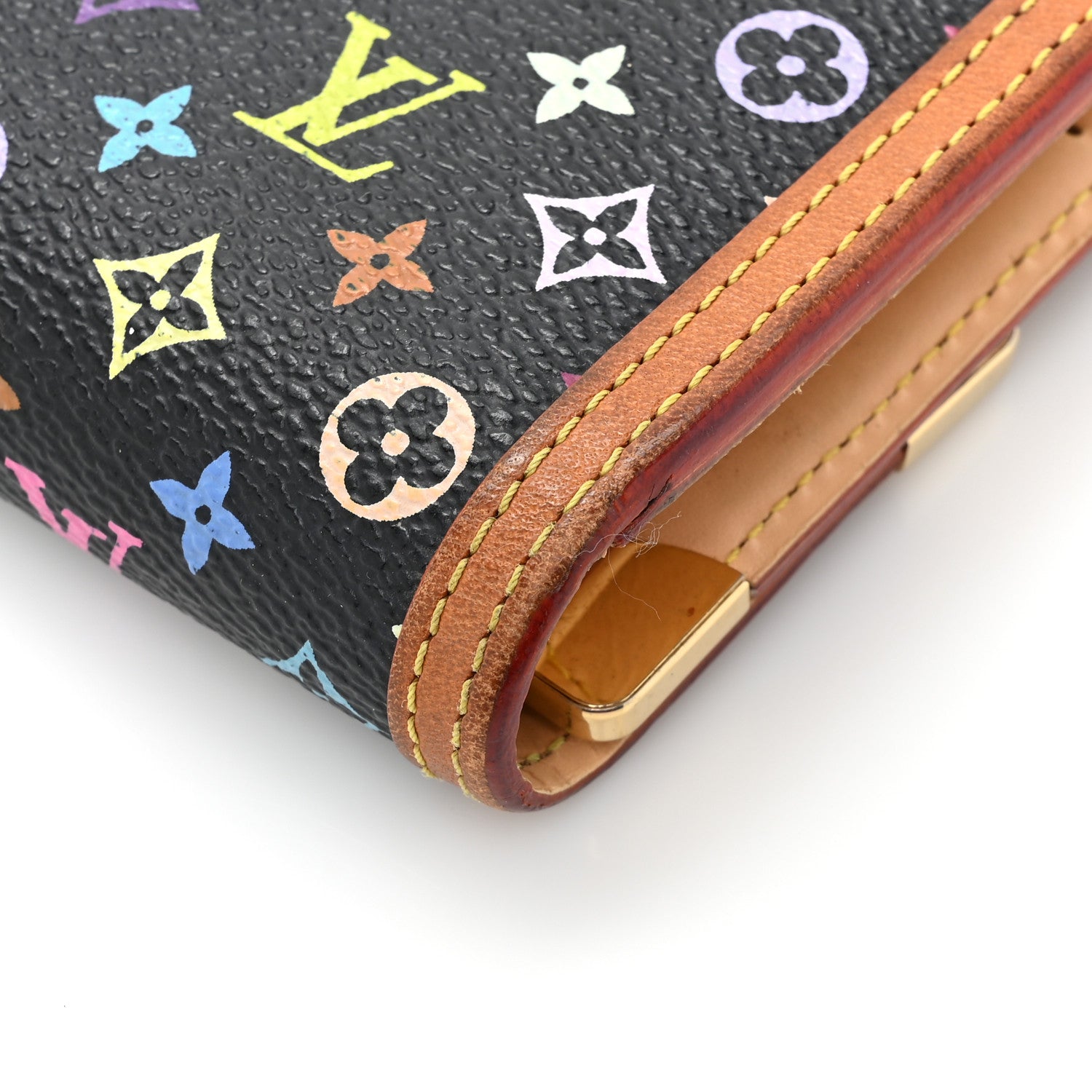Louis Vuitton Monogram Multicolor Porte Tresor International Wallet Black 17 of 18