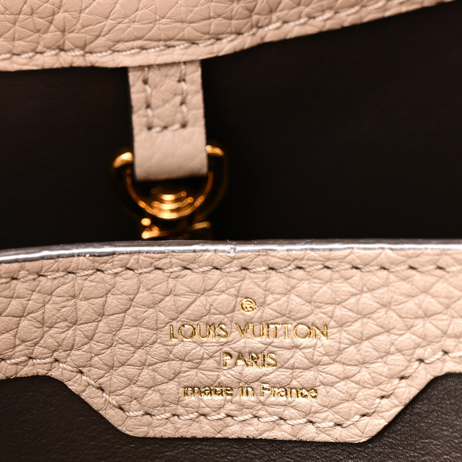 Louis Vuitton Taurillon Snakeskin Capucines PM Galet 6 of 10
