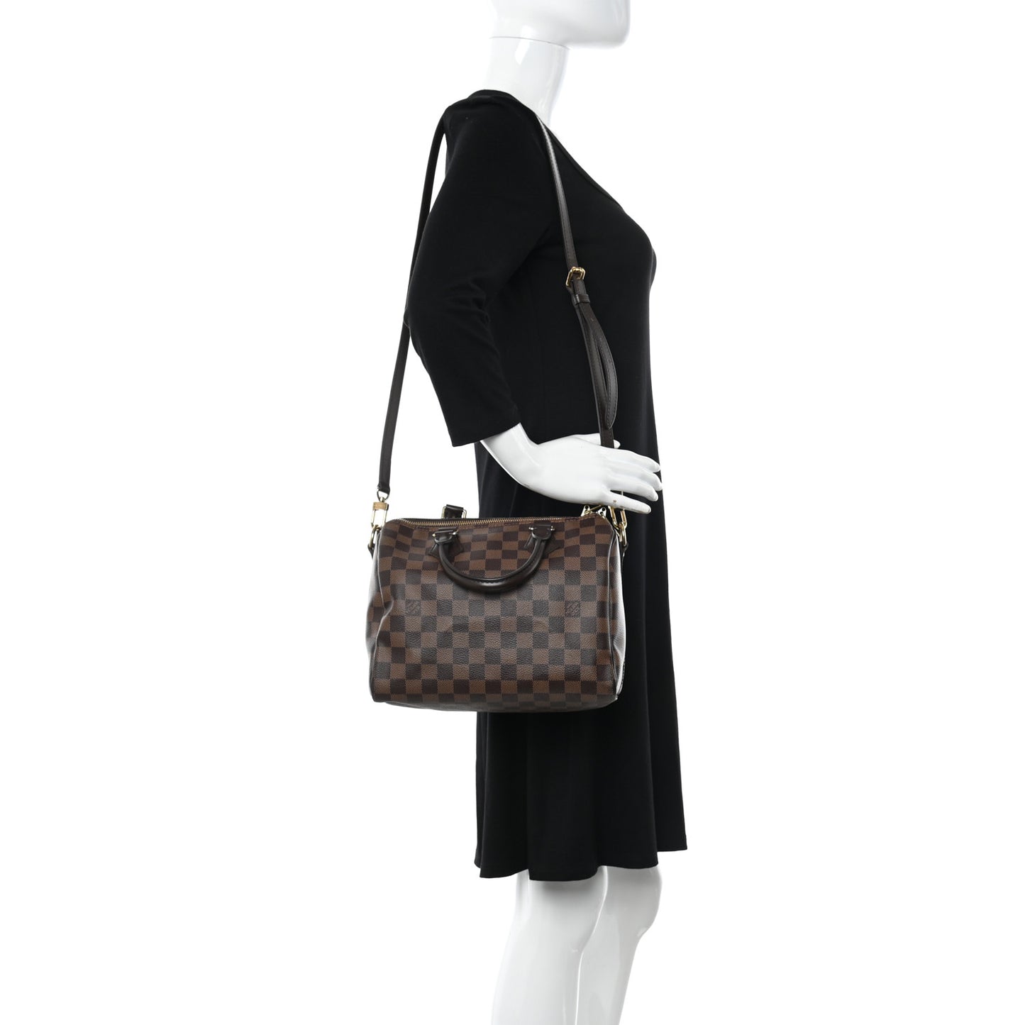 Damier Ebene Speedy Bandouliere 25