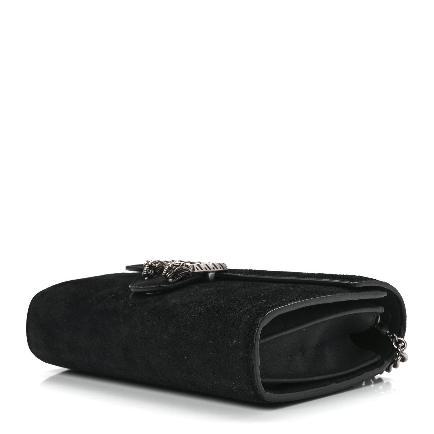 Suede Mini Dionysus Chain Wallet Black
