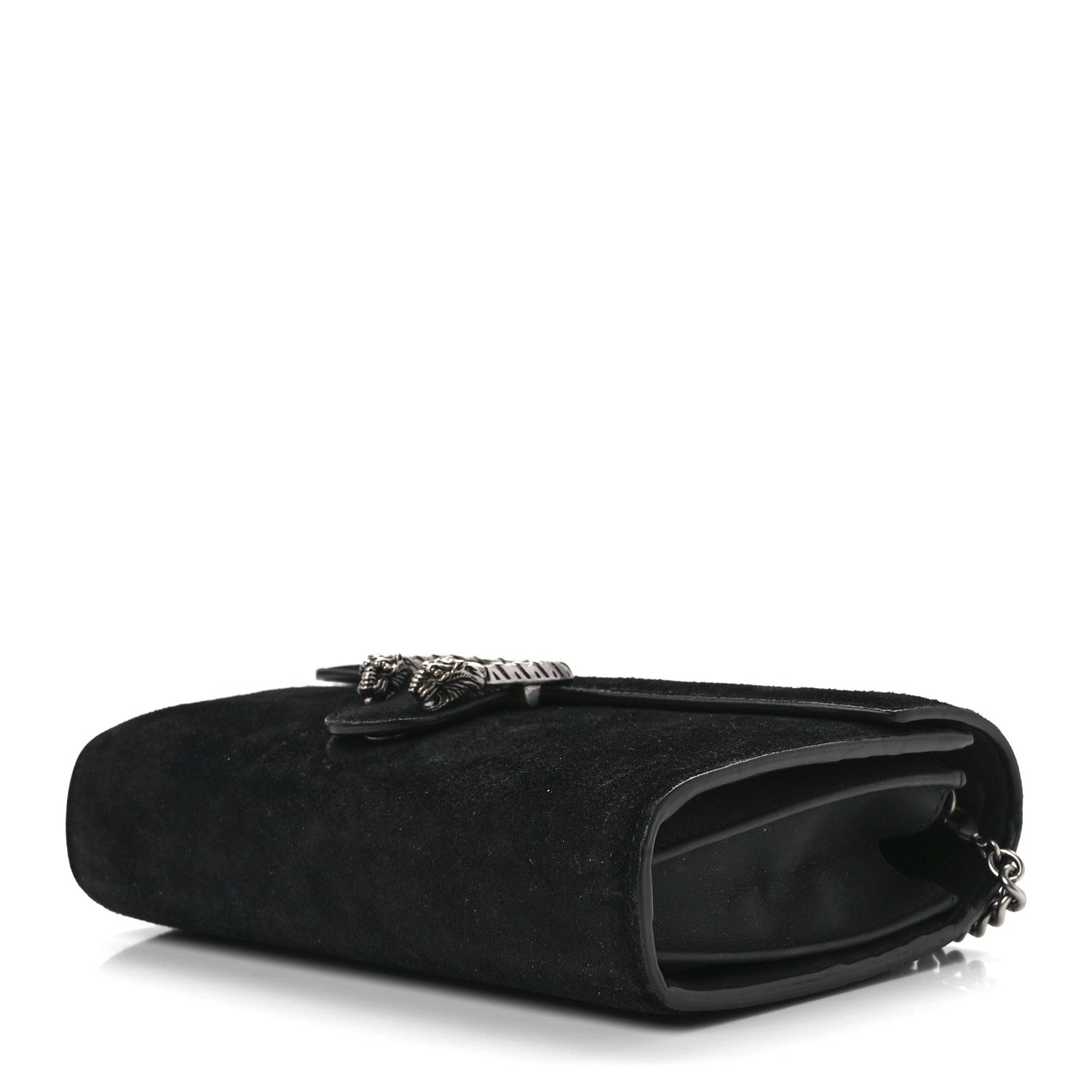 Gucci Suede Mini Dionysus Chain Wallet Black 10 of 12