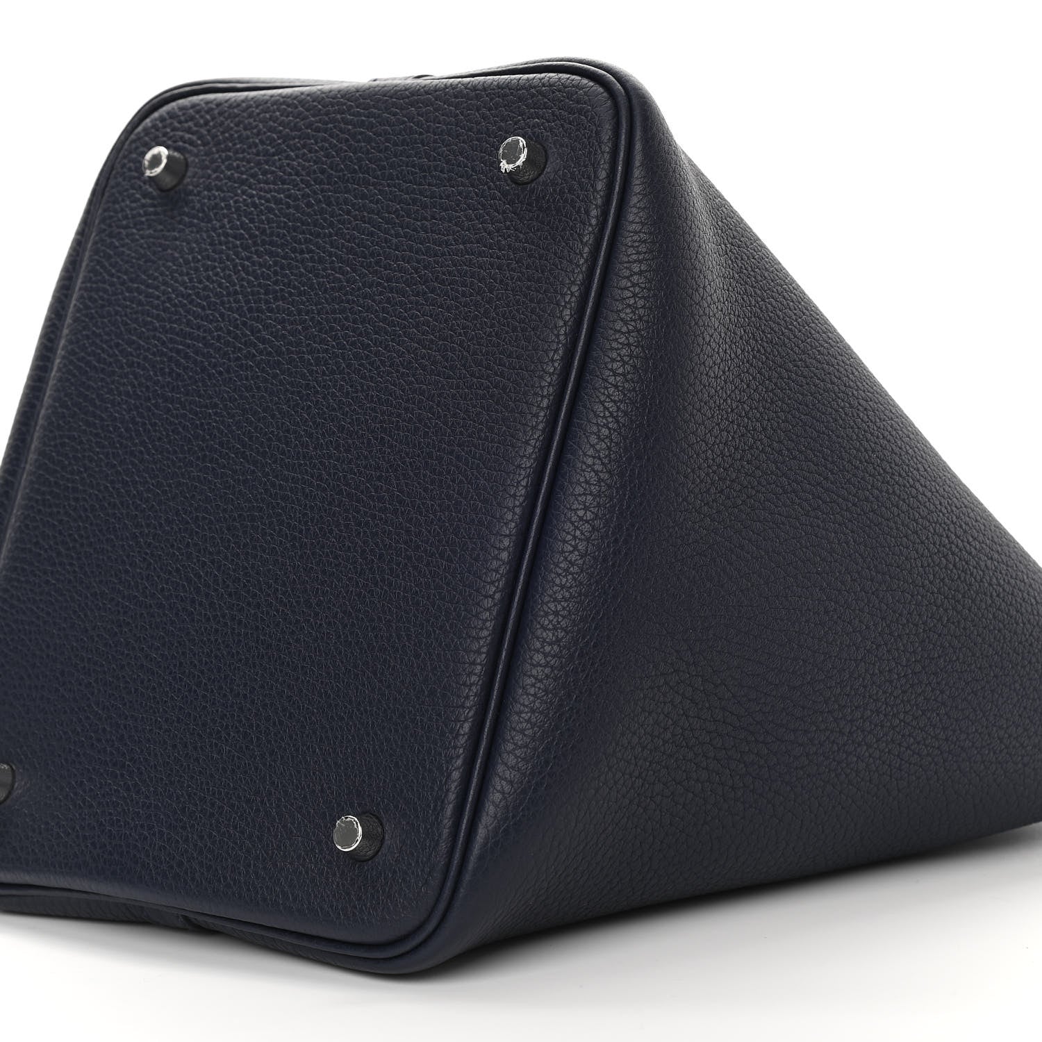 Hermes Taurillon Clemence Swift Eclat Picotin Lock 22 MM Bleu Nuit Bleu Electrique 10 of 12